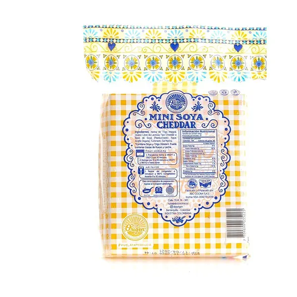 Deditos Mini Soya Cheddar 550g Del Origen
