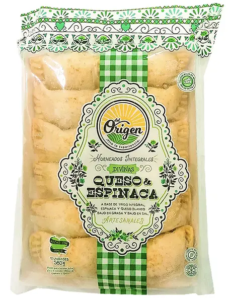 Mini Empanadas Queso Y Espinaca 580g Del Origen