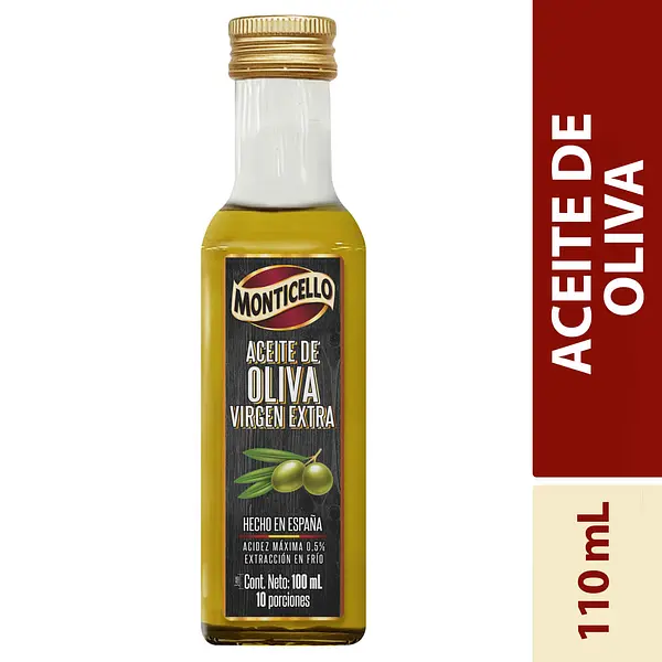 Aceite De Oliva Virgen Extra 100ml Monticello