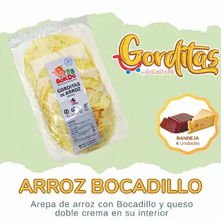 Gordita De Arroz Integral Con Queso Y Bocadillo
