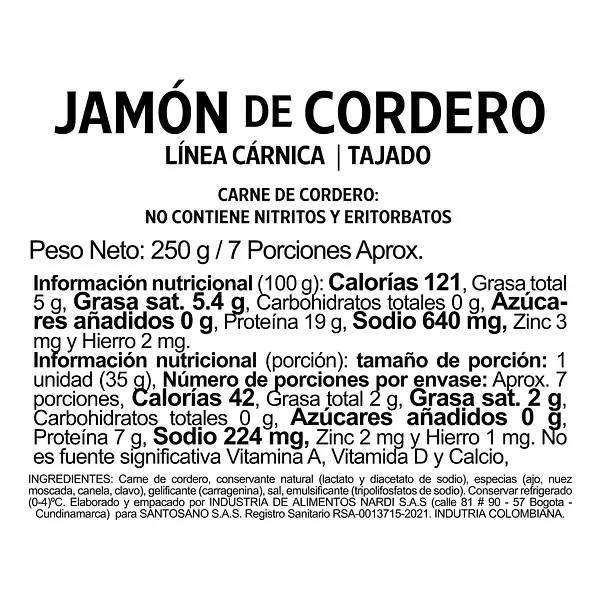 Jamón De Cordero Santosano