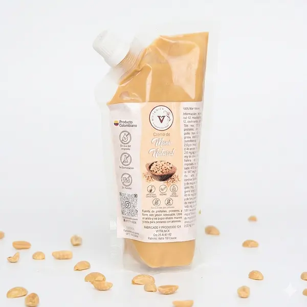 Crema De Maní Natural Sachet 650g Vitta Nick