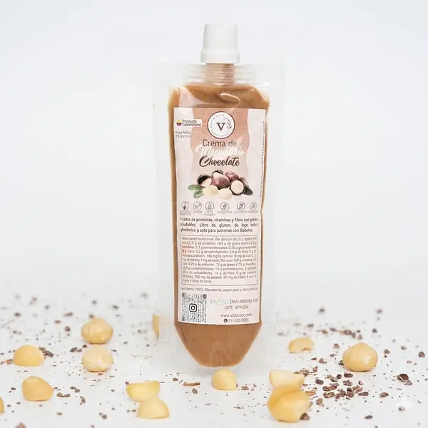 Crema De Macadamia Con Chocolate Sachet 115g Vitta Nick
