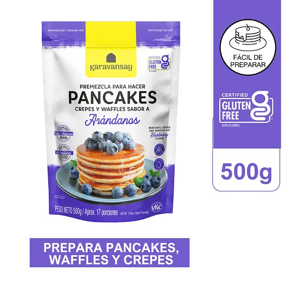 Premezcla Para Pancakes Sabor Arándanos 500g Karavansay