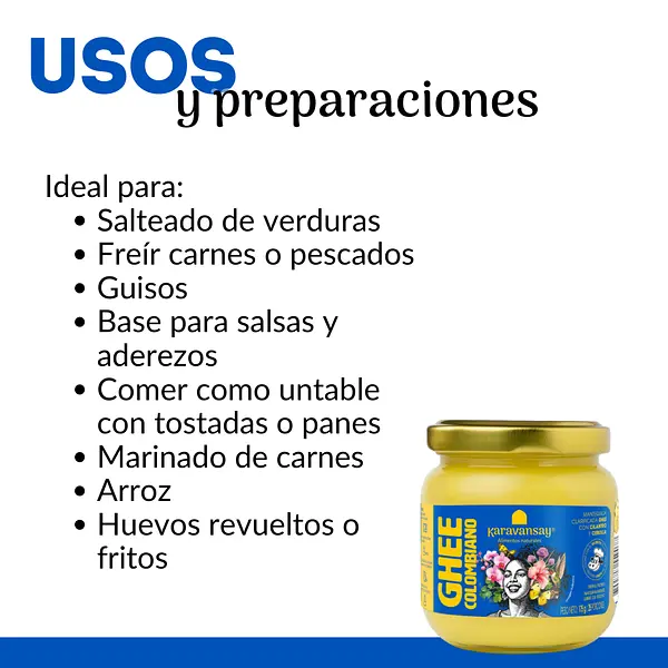 Mantequilla Ghee Colombiana 175g Karavansay