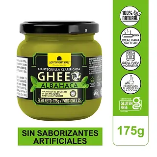 Mantequilla Ghee Albahaca 175g Karavansay