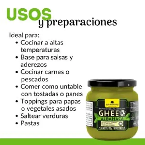 Mantequilla Ghee Albahaca 175g Karavansay