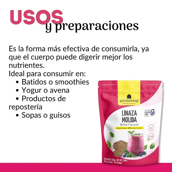 Linaza Molida 500g Karavansay