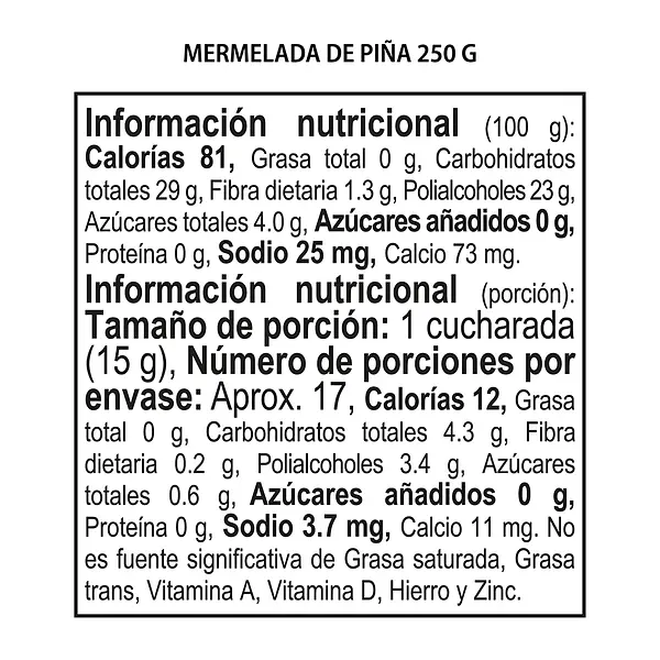 Mermelada De Piña 250g Konfyt