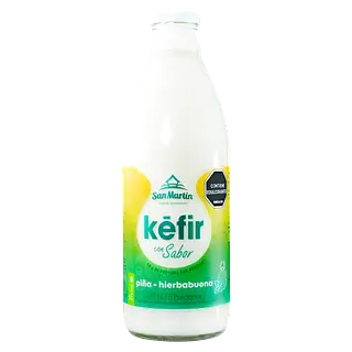 Kefir Piña Hierba Buena 1l San Martín Lácteos
