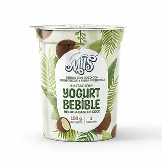Yogurt Bebible A Base De Coco Natural 150g Mils