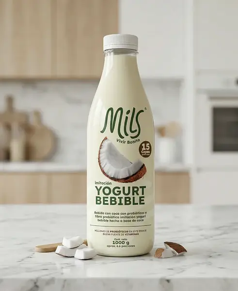 Yogurt Bebible A Base De Coco Natural 1000g Mils