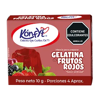 Gelatina De Frutos Rojos 10g