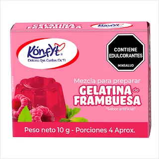 Gelatina De Frambuesa 10g
