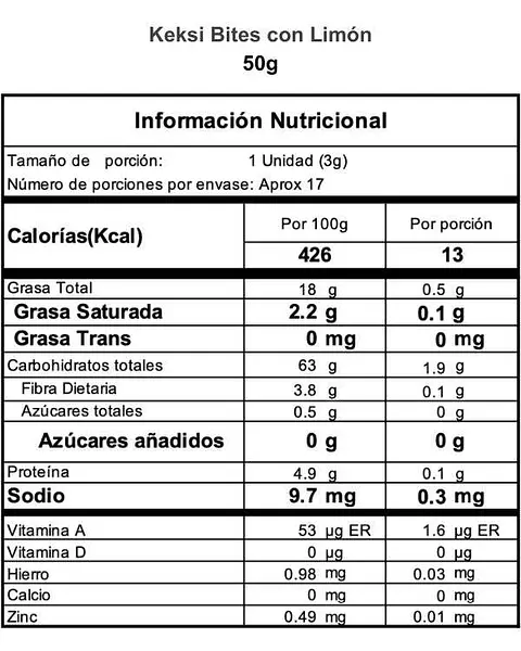 Keksi Bites Limón
