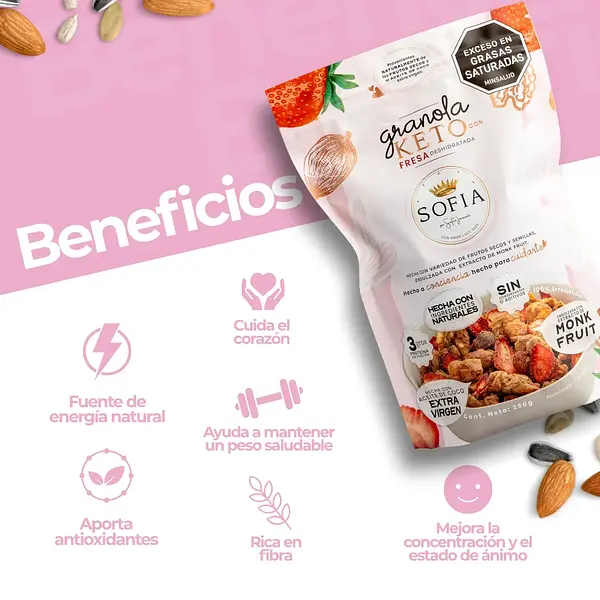 Granola Keto Fresa 300g Sofia Jaramillo
