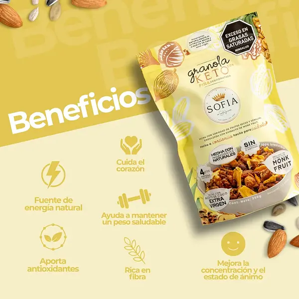 Granola Keto De Piña 300g Sofia Jaramillo