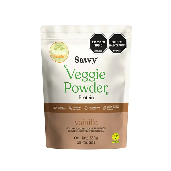 Veggie Powder Protein Vainilla 560g Savvy