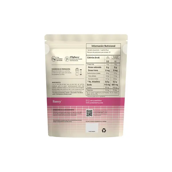Recharge Frutos Rojos 120g Savvy