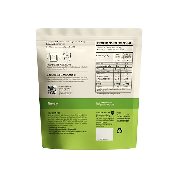 Great Day Limonada De Coco 180g Savvy