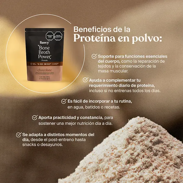Bone Broth Power Chocolate 560g Savvy