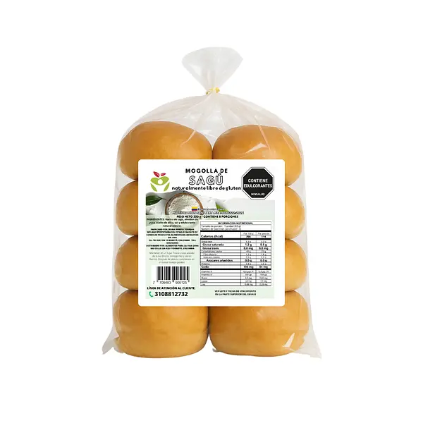 Pan Mogolla Sagú Sin Gluten 330g Alimvida