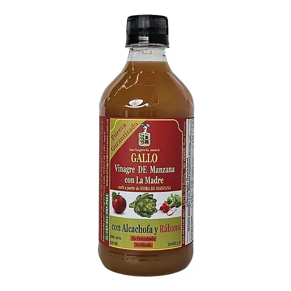 Vinagre De Manzana Con La Madre Alcachofa Y Rábano 500ml