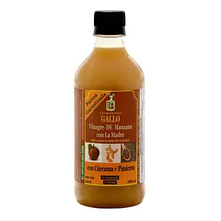 Vinagre De Manzana Con La Madre Cúrcuma Y Pimienta 500ml